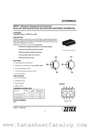 ZXTDBM832 datasheet pdf Zetex Semiconductors