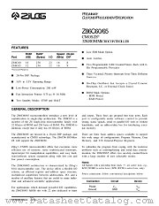 Z86C60 datasheet pdf Zilog