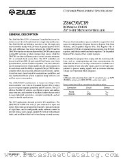 Z86C9012PSC datasheet pdf Zilog