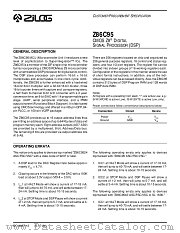 Z86C95 datasheet pdf Zilog