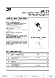 BUL742C datasheet pdf ST Microelectronics