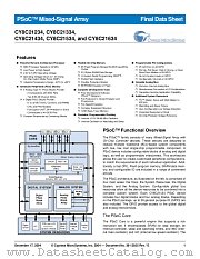 CY8C21434 datasheet pdf Cypress