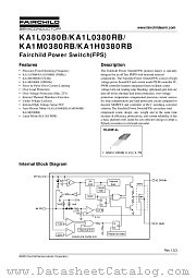 KA1H0380RBYDTU datasheet pdf Fairchild Semiconductor