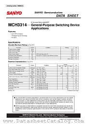 MCH3314 datasheet pdf SANYO