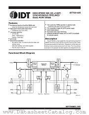 IDT709149S10PF8 datasheet pdf IDT