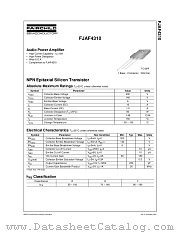 FJAF4310RTU datasheet pdf Fairchild Semiconductor
