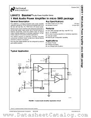 LM4872IBPX datasheet pdf National Semiconductor