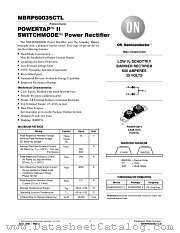 MBRP60035CTL datasheet pdf ON Semiconductor