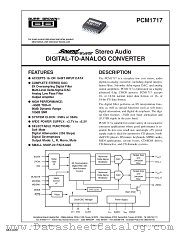 PCM1717EG datasheet pdf Texas Instruments
