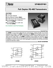 SP490CN-L datasheet pdf Sipex Corporation