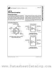 LM709CH datasheet pdf National Semiconductor