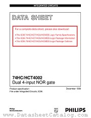 74HCT4002DB datasheet pdf Philips