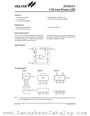 HT1015-1 datasheet pdf Holtek Semiconductor
