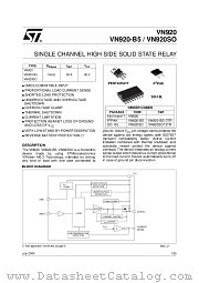 VN920(012Y) datasheet pdf ST Microelectronics