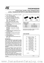 74VCXH1632245TTR datasheet pdf ST Microelectronics