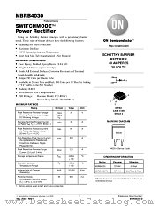 MBRB4030 datasheet pdf ON Semiconductor