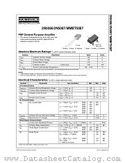 2N5087TA datasheet pdf Fairchild Semiconductor
