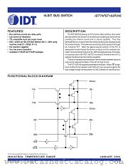 IDT74FST163P245PA datasheet pdf IDT