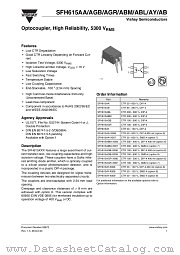 SFH615ABM-X007 datasheet pdf Vishay