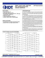 IDT74AUC164245PFI8 datasheet pdf IDT