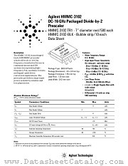 HMMC-3102 datasheet pdf Agilent (Hewlett-Packard)