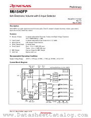 M61540FP datasheet pdf Renesas