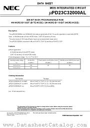 UPD23C32000ALGY-XXX-MJH datasheet pdf NEC