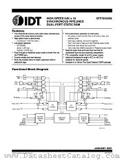 IDT709389L9PF datasheet pdf IDT