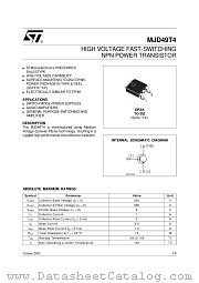 MJD49 datasheet pdf ST Microelectronics