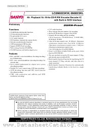 LC898023KW datasheet pdf SANYO