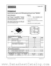 FDS6892AZ_NL datasheet pdf Fairchild Semiconductor