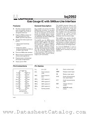 BQ2092SN-A311 datasheet pdf Texas Instruments