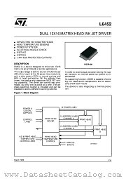 L6452D datasheet pdf ST Microelectronics