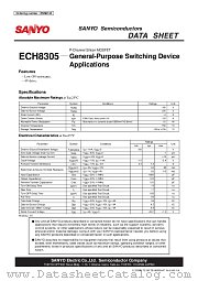 ECH8305 datasheet pdf SANYO