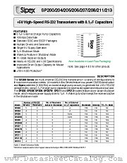 SP204ET-L datasheet pdf Sipex Corporation