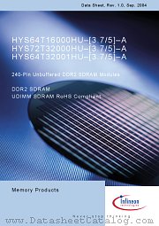 HYS72T32000HU-5-A datasheet pdf Infineon
