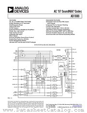 AD1888JCP datasheet pdf Analog Devices