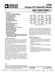 ADG512ABR-REEL7 datasheet pdf Analog Devices