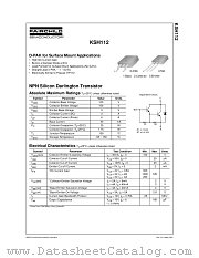KSH112TM datasheet pdf Fairchild Semiconductor