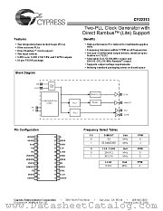 CY22313ZC datasheet pdf Cypress
