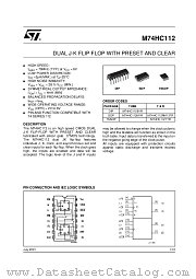 M74HC112 datasheet pdf ST Microelectronics