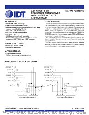 IDT74ALVCH16952PV datasheet pdf IDT