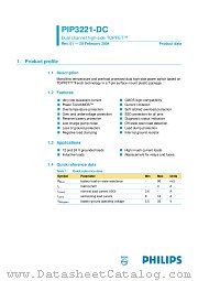 PIP3221-DC datasheet pdf Philips