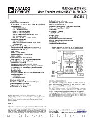 ADV7314KST datasheet pdf Analog Devices