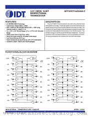 IDT74FCT163245APV datasheet pdf IDT