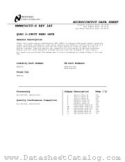 MM54C00J/883 datasheet pdf National Semiconductor