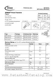 SPB10N10L datasheet pdf Infineon