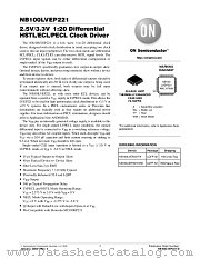 NB100LVEP221FA datasheet pdf ON Semiconductor