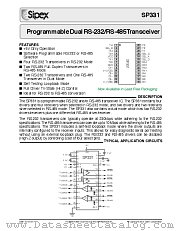 SP331ET-L datasheet pdf Sipex Corporation