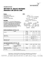 SKY12324-73 datasheet pdf Skyworks Solutions